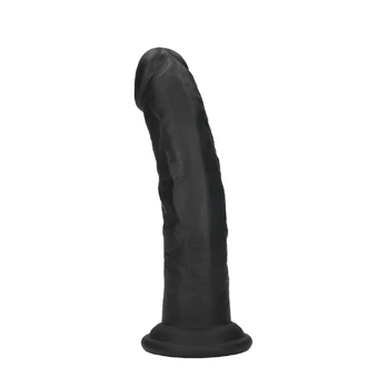 Dual Density Silicone Curved Model with Suction Cup 18.5 cm Black