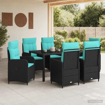 Lauko valgomojo komplektas 7 pcs poliratanas