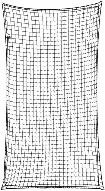 Priekabos tinklas su elastine virve, juodas, 3x1,65m, PP