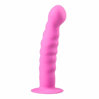 EasyToys Silicone Model Pink with Suction Base - Flexible Intimate Device
