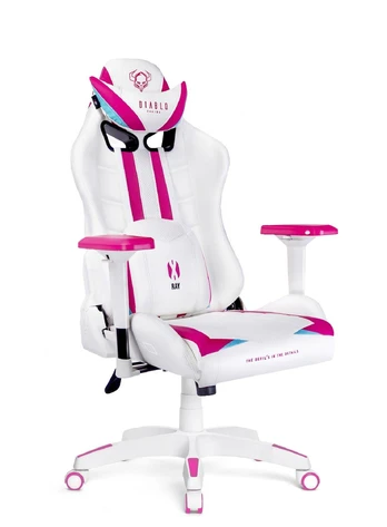 Gaming Chair Diablo X-Ray Normal Size: White Pink