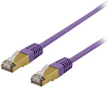 DELTACO S/FTP Cat6a patch cable, delta cert, LSZH, 1,5m, violetinė