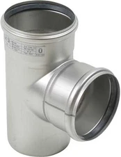 BLÜCHER grenrør 110-110mm 87,5 grader rustfri