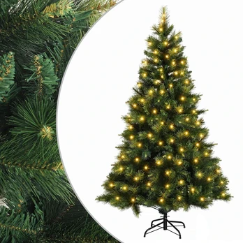 Dirbtinė Sulankstoma Kalėdų Eglutė 120 cm 150 LED Šilta balta