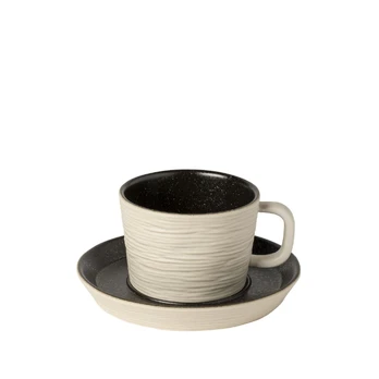 Costa Nova Puodelis su lėkštele NOTOS BLACK (200 ml)