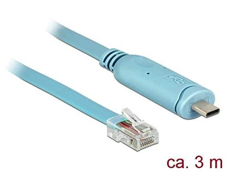 DELOCK Adapteris USB2.0/C St > Seriell RS232 RJ45 St 3.0m blau