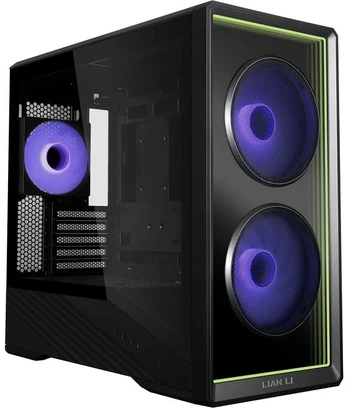 Lian Li Vector V150 PC Case, Mini Tower, mATX, Tempered Glass, Infinity Mirror – Juodas