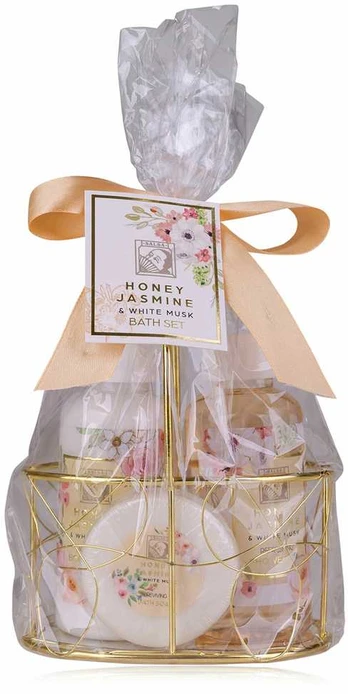 Accentra Bath set HONEY JASMINE in wire basket