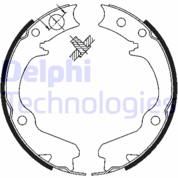 Stabdžių trinkelių komplektas DELPHI LS1899