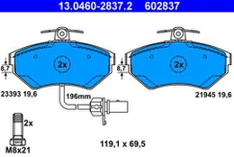 ATE 13.0460-2837.2 Brake pad set