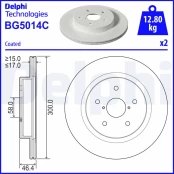 DELPHI BG5014C Brake Disc kaina