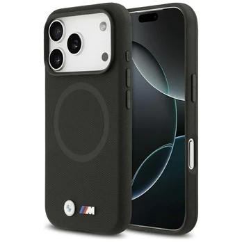 Dėklas BMW M FW Metal Logo MagSafe do iPhone 17 Pro juoda