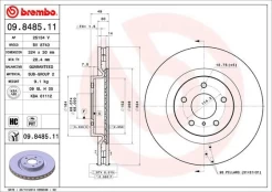 Stabdžių diskas BREMBO 09.8485.11 kaina