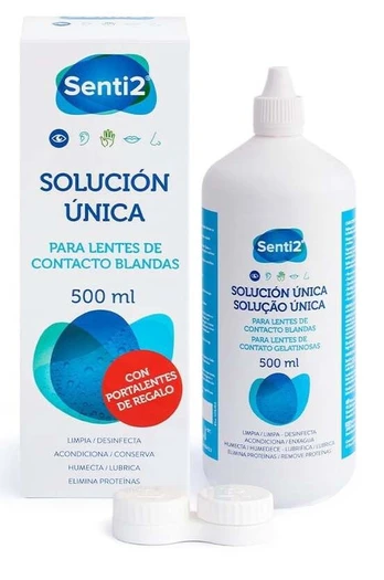 Kontaktinių lęšių valiklis Senti2 Unique Solution, 500 ml, universalus, -