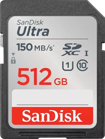 Sandisk Ultra 512GB SDXC Memory Card 150MB/s