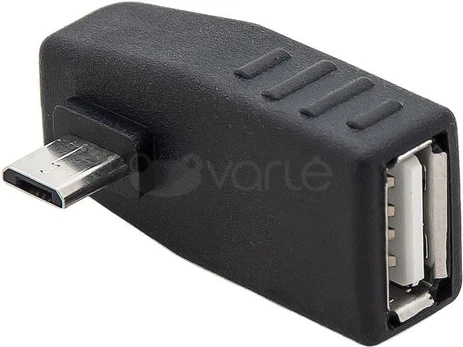 USB adapteris USB lizdas-kištukas microUSB kampas