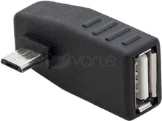 USB adapteris USB lizdas-kištukas microUSB kampas kaina