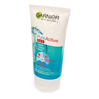 Veido prausiklis GARNIER PURE 3 IN 1 DEEP CLEANSER, 150 ml