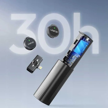 null Mikrofonas - ULANZI A30 Tiny Mic USB-C Wireless System 2 Transmitters Juodas