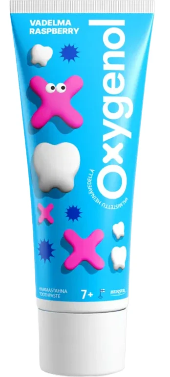 Dantų pasta Oxygenol, aviečių skonio, 75 ml