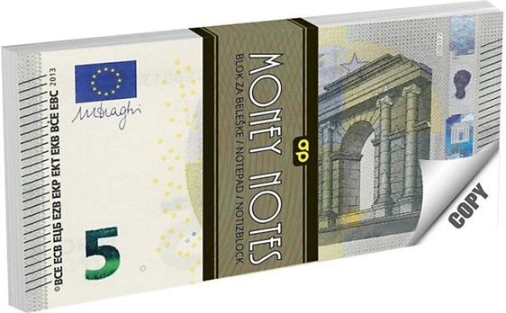 Bloknotas 5 EURO, 70 lapų