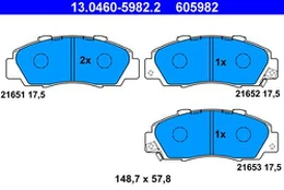 ATE 13.0460-5982.2 Brake pad set