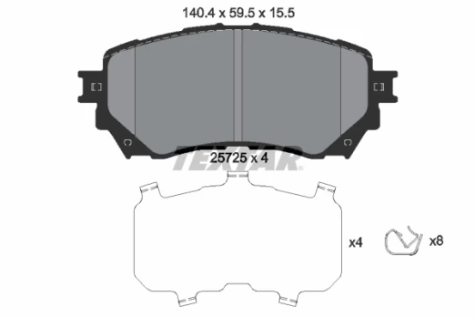 TEXTAR 2572501 Brake pad set