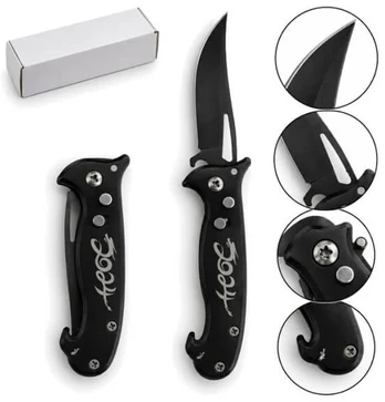 Sulankstomas kišeninis peiliukas juodas 15cm 4985-1