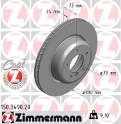 Stabdžių diskas ZIMMERMANN 150.3490.20 kaina