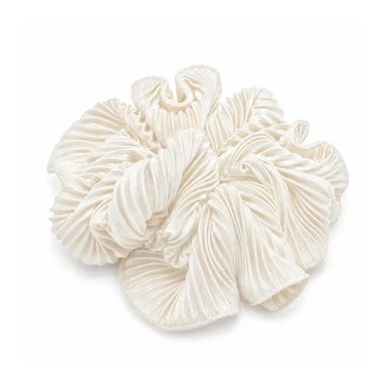 Pleated Scrunchie Klostuota plaukų gumytė Sand