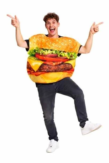 Partychimp Hamburger kostume
