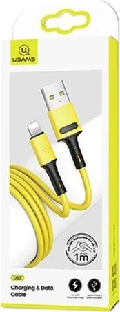 Usams USB-A – žaibo laidas, 1 m geltonas (69868-uu)
