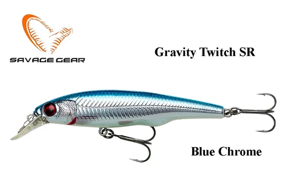 Vobleris Savage Gear Gravity Twitch SR Blue Chrome 9.5 cm