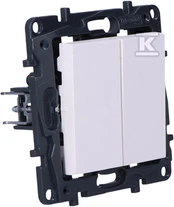 Perjungiklis Legrand Niloe Step, 2 kl., balta