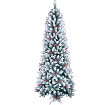 Dirbtinė apsnigta eglutė su LED apšvietimu, 210 cm