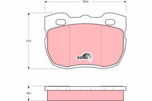 TRW GDB394 Brake pad set