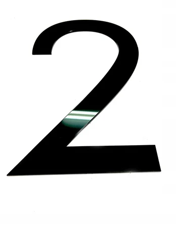 Namo numeris - bet koks skaičius, juodas plexi, 25 cm