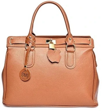 Roberta M Women's leather handbag RM1805 Cognac