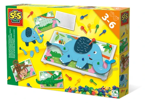 Mozaika SES Creative Animal Puzzles 14890S, įvairių spalvų