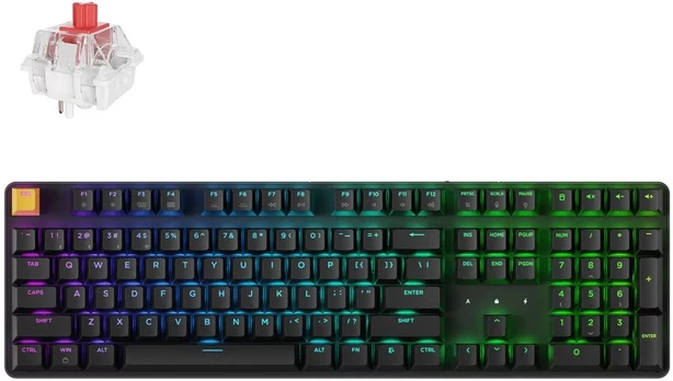 Keychron J5 - US Layout - Super Red Linear - Black Wireless Keyboard