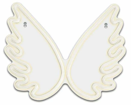 TelForceone Neon PLEXI LED WINGS baltas FPNE09X Forever Light