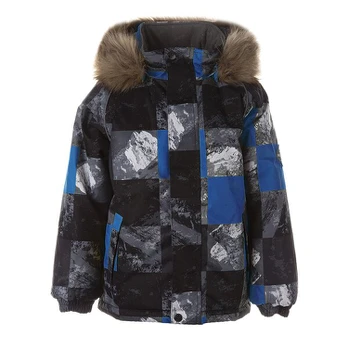 Huppa Berniukų žieminė striukė MARINEL, Blue Pattern, 110