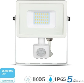 Prožektorius V-TAC LED prožektorius su judesio jutikliu 20W 4000K Baltas