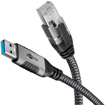Goobay Ethernet-Kabelis USB-A 3.0 auf RJ45, 1,5 m