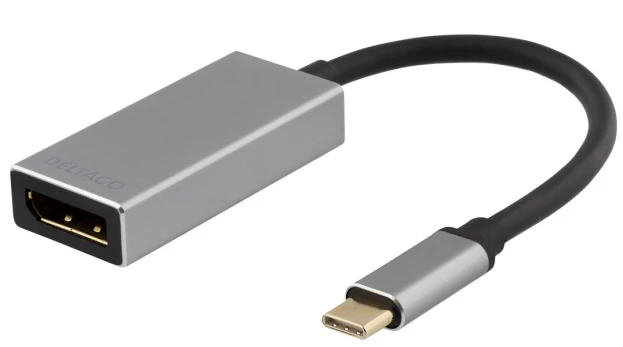 Adapteris DELTACO USB-C-DisplayPort, 3840x2160, 60Hz / USBC-DP2