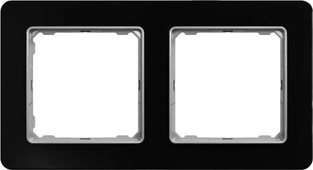 Schneider Electric Sedna Elements, 2 kartus rėmas, juodas stiklas