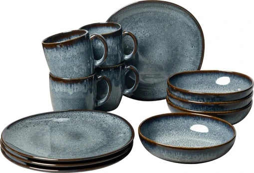 Villeroy & Boch pusryčių indų rinkinys Lave, 12 dalių