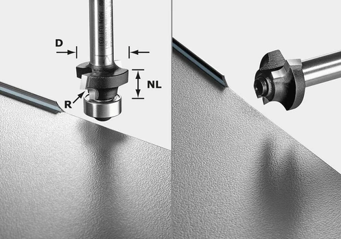 Apvalinimo freza Festool HW; 3/22/48 mm
