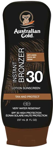 Australian Gold SUNSCREEN SPF30 lotion with bronzer 237 ml