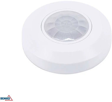 Bemko Paviršinis judesio daviklis, baltas, IP20, max 400W, 360°, max 8m